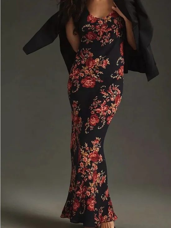 Reformation Parma Floral Black Maxi Dress size small. - Picture 6 of 14
